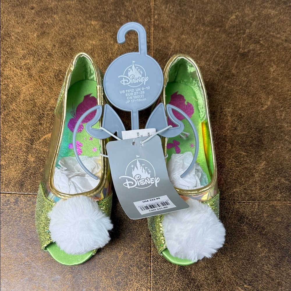Disney Green and Gold Princess Slippers